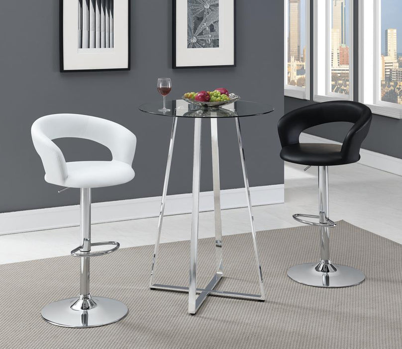 Rec Room Adjustable Bar Stool White - Eclectic 79 Furniture Store