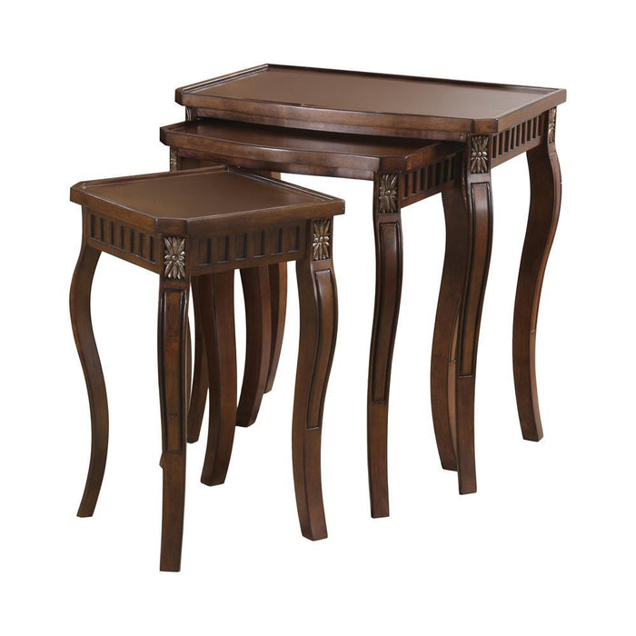 Traditional Warm Brown Nesting Table - Eclectic 79 Furniture Store