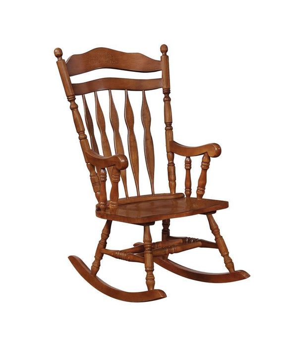 Traditional Medium Brown Rocking Chair - Eclectic 79 Furniture Store