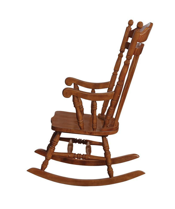 Traditional Medium Brown Rocking Chair - Eclectic 79 Furniture Store