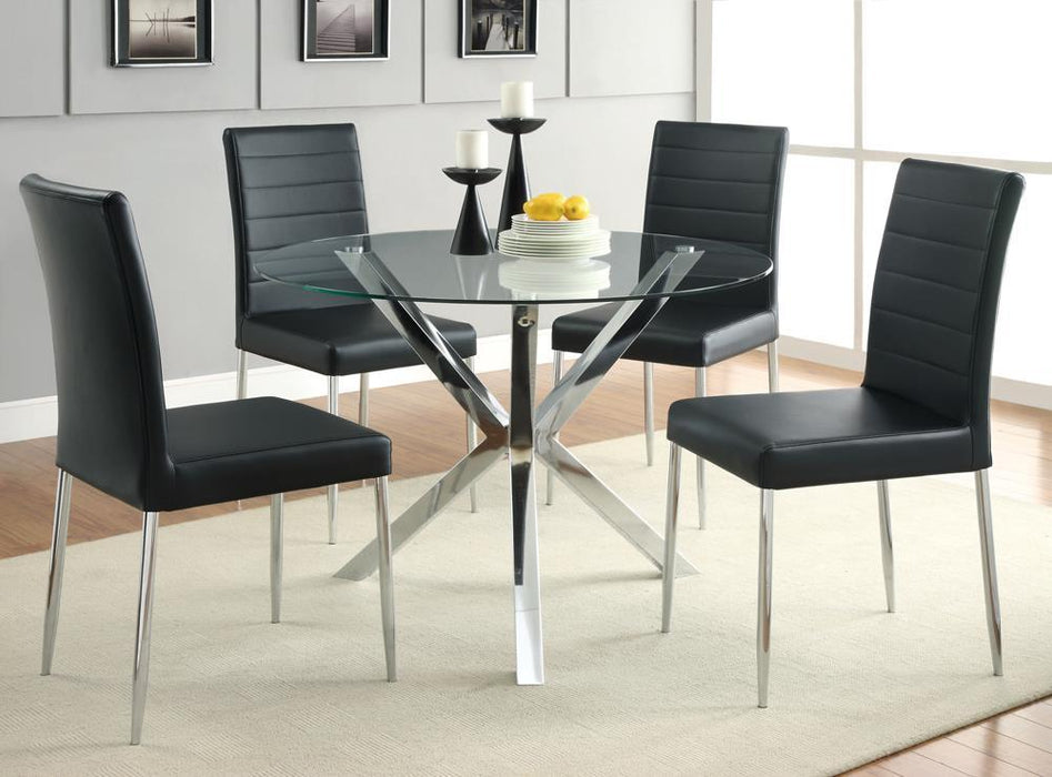 Vance Contemporary Chrome Dinette Table - Eclectic 79 Furniture Store