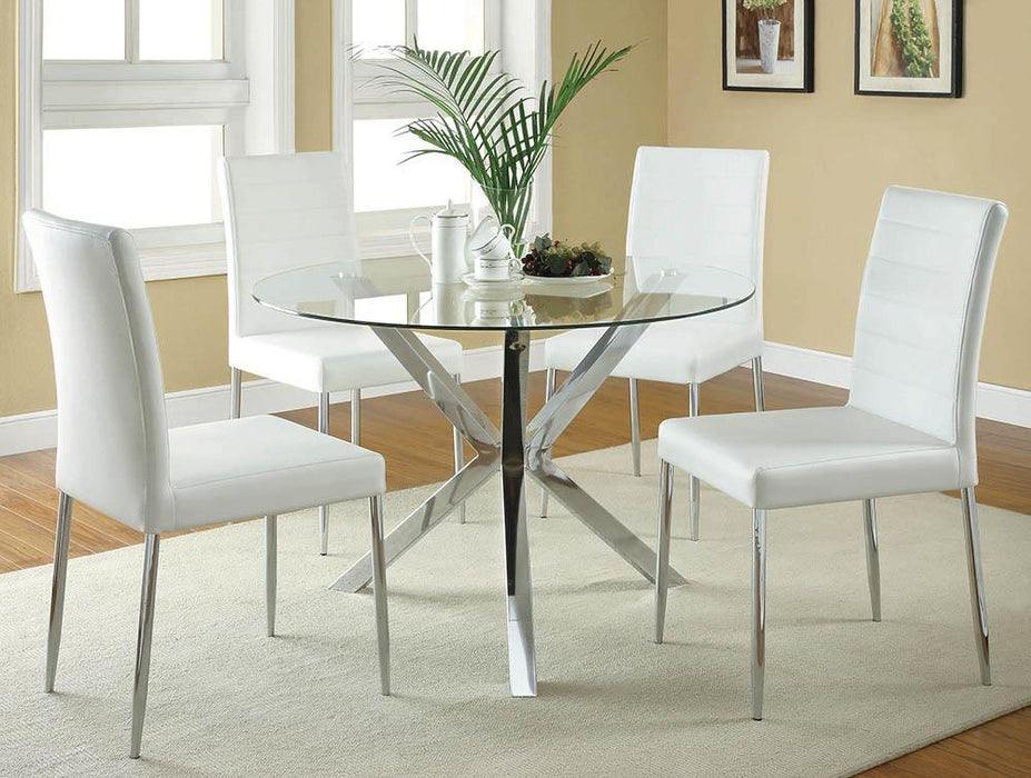 Vance Contemporary Chrome Dinette Table - Eclectic 79 Furniture Store