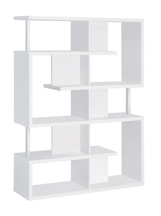 Transitional White Bookcase - Eclectic 79 Furniture Store