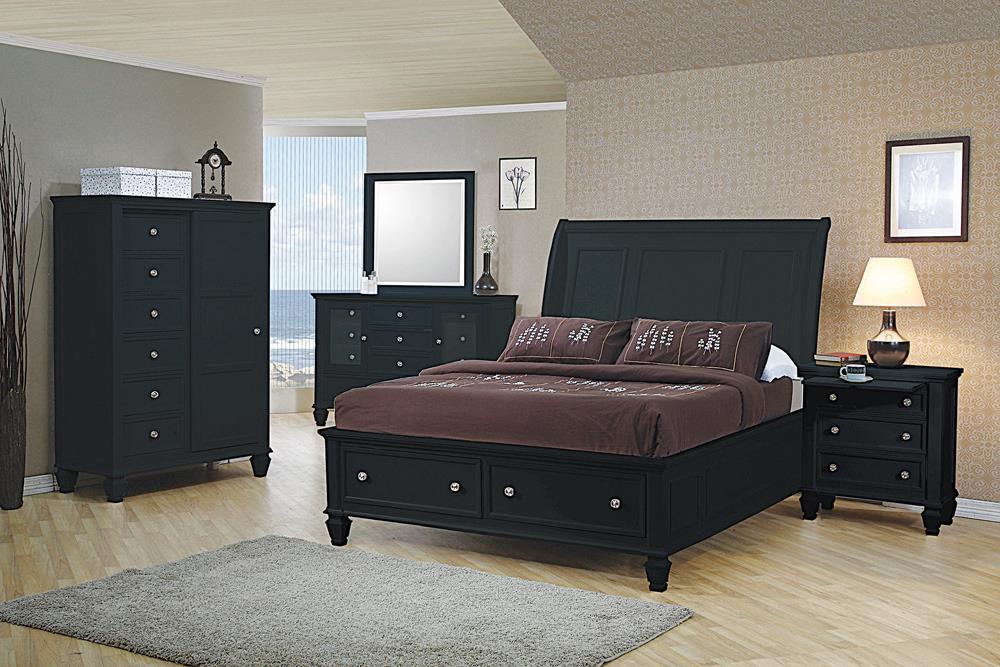 Sandy Beach Black Door Dresser With Concealed Storage - Eclectic 79 Furniture Store