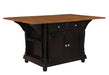 Slater Country Cherry and Black Kitchen Island - Eclectic 79 Furniture Store