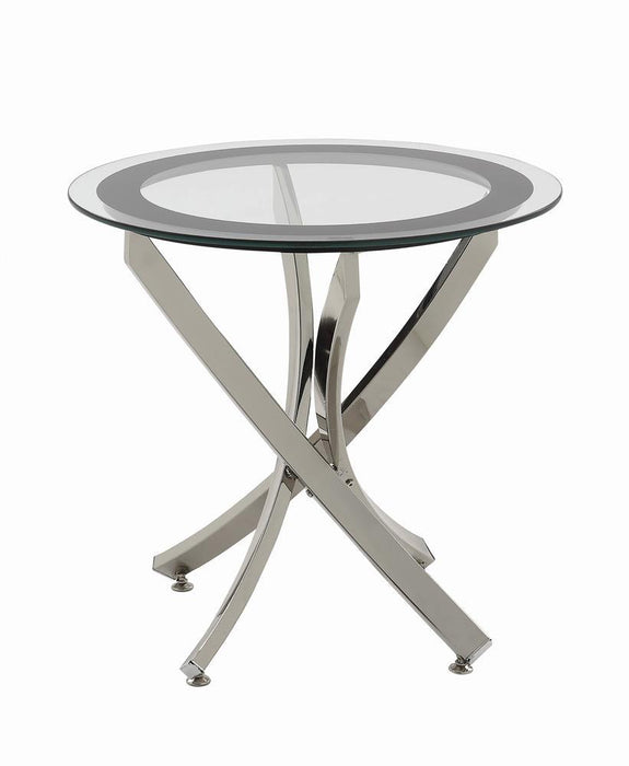 Glass Top Chrome End Table - Eclectic 79 Furniture Store