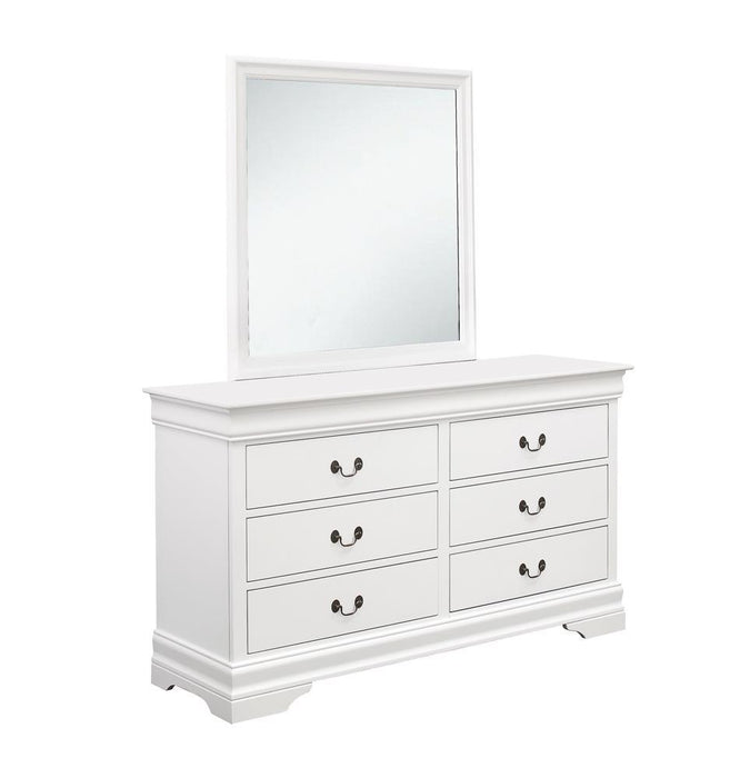 Louis Philippe White Six-Drawer Dresser - Eclectic 79 Furniture Store