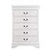 Louis Philippe White Five-Drawer Chest - Eclectic 79 Furniture Store