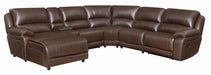 Mackenzie Casual Chestnut Motion Sectional - Eclectic 79 Furniture Store