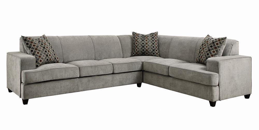 Tess Casual Grey Sectional - Eclectic 79 Furniture Store