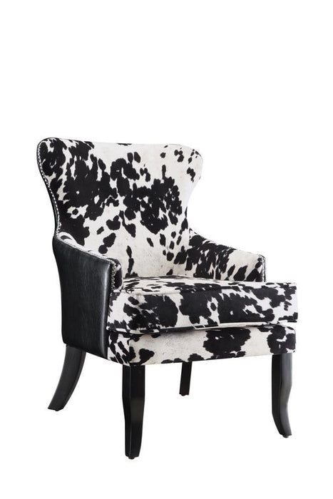 Traditional Black and White Accent Chair - Eclectic 79 Furniture Store