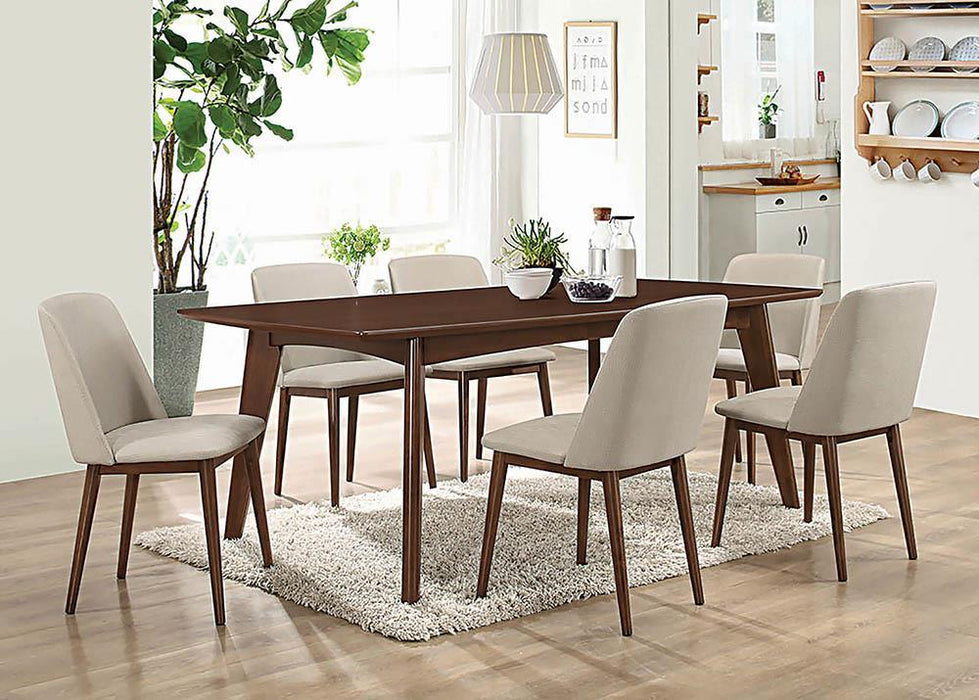 Malone Mid-Century Modern Dark Walnut Dining Table - Eclectic 79 Furniture Store
