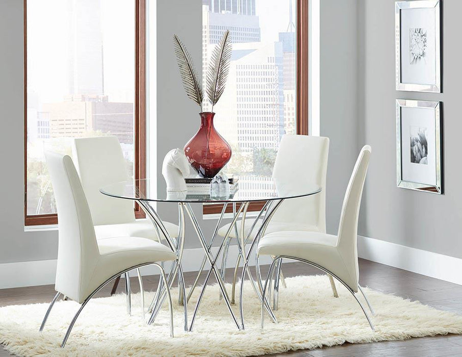 Ophelia Contemporary White Dining Chair - Eclectic 79 Furniture Store