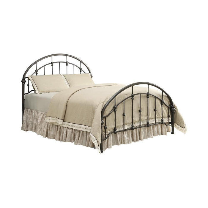 Maywood Transitional Black Metal Queen Bed - Eclectic 79 Furniture Store