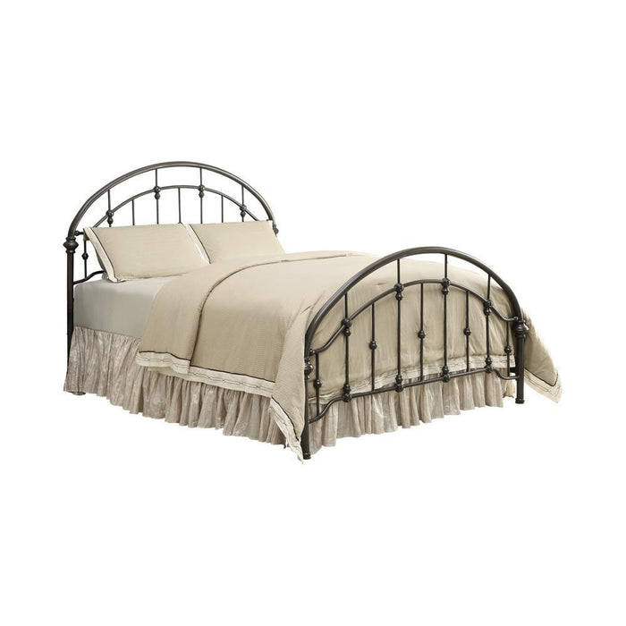 Maywood Transitional Black Metal Eastern King Bed - Eclectic 79 Furniture Store