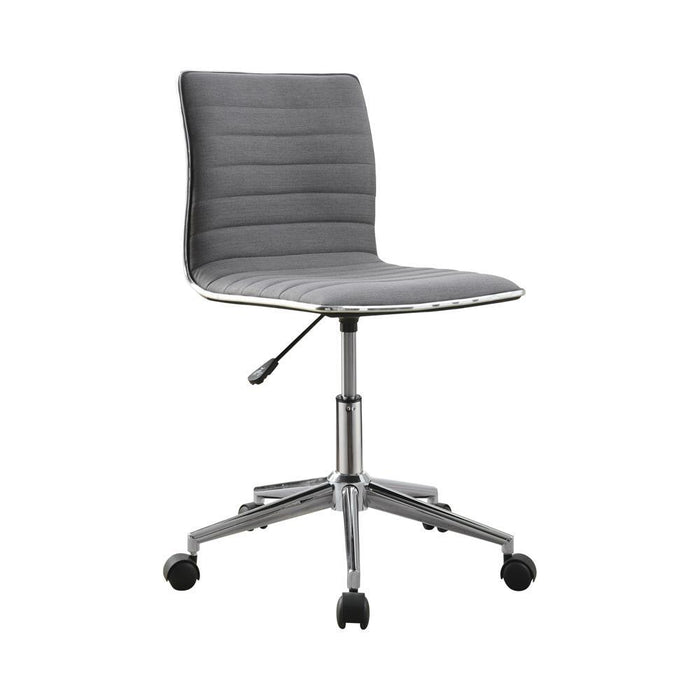 Modern Grey and Chrome Home Office Chair - Eclectic 79 Furniture Store
