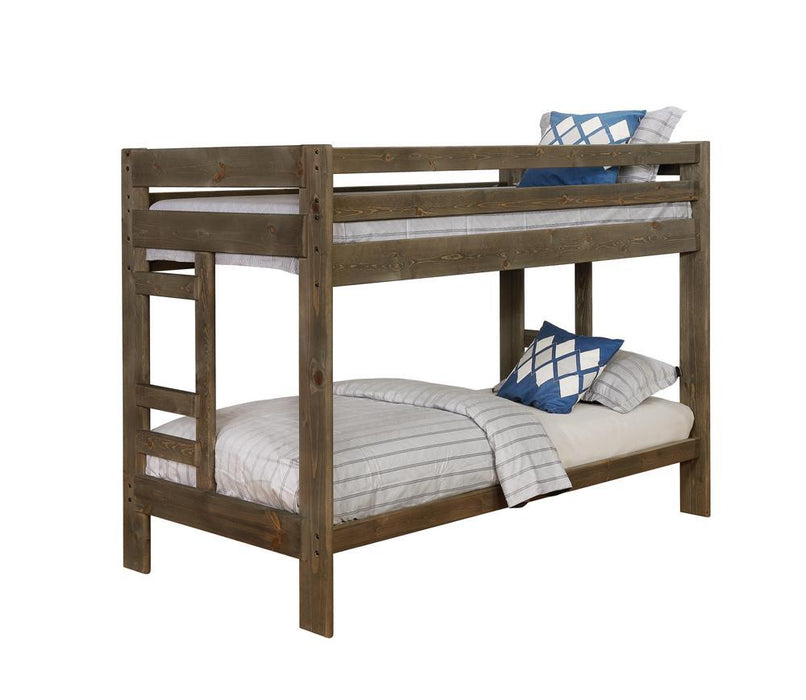 Wrangle Hill Gun Smoke Twin/Twin Bunk Bed - Eclectic 79 Furniture Store