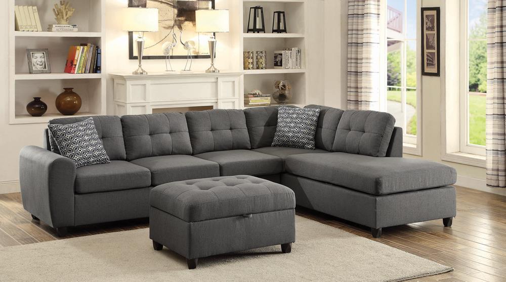 Stonenesse Contemporary Grey Sectional - Eclectic 79 Furniture Store