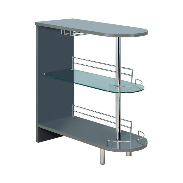 Glossy Grey Bar Unit - Eclectic 79 Furniture Store