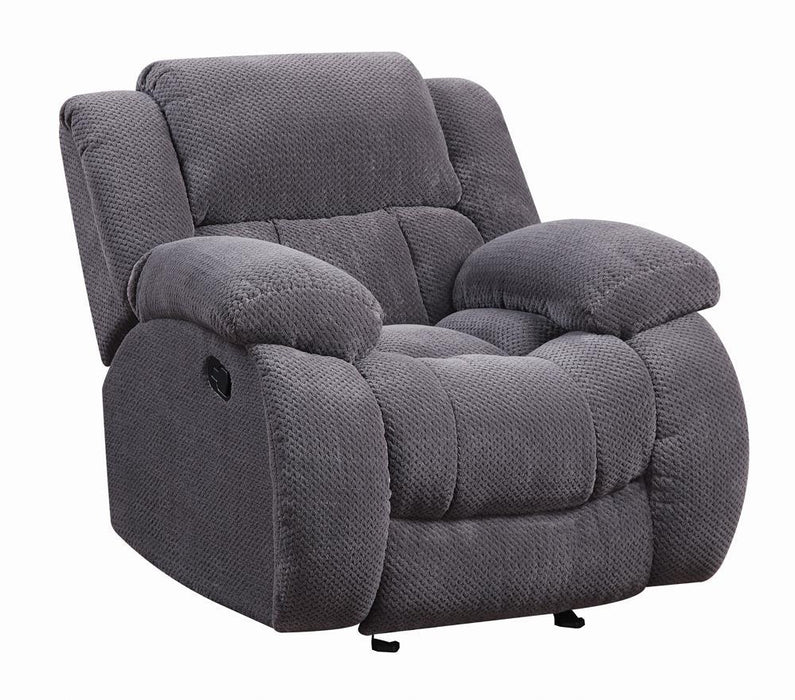 Weissman Grey Glider Recliner - Eclectic 79 Furniture Store