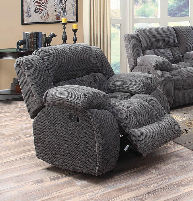Weissman Grey Glider Recliner - Eclectic 79 Furniture Store