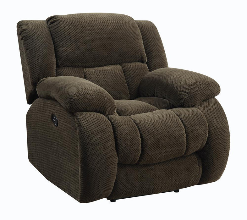 Weissman Brown Glider Recliner - Eclectic 79 Furniture Store