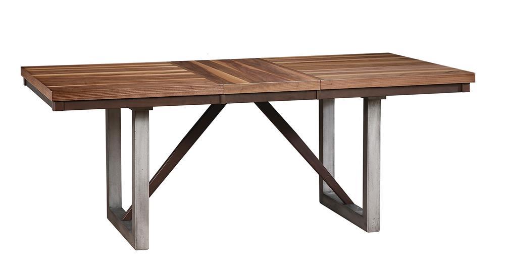 Spring Creek Industrial Natural Walnut Dining Table - Eclectic 79 Furniture Store