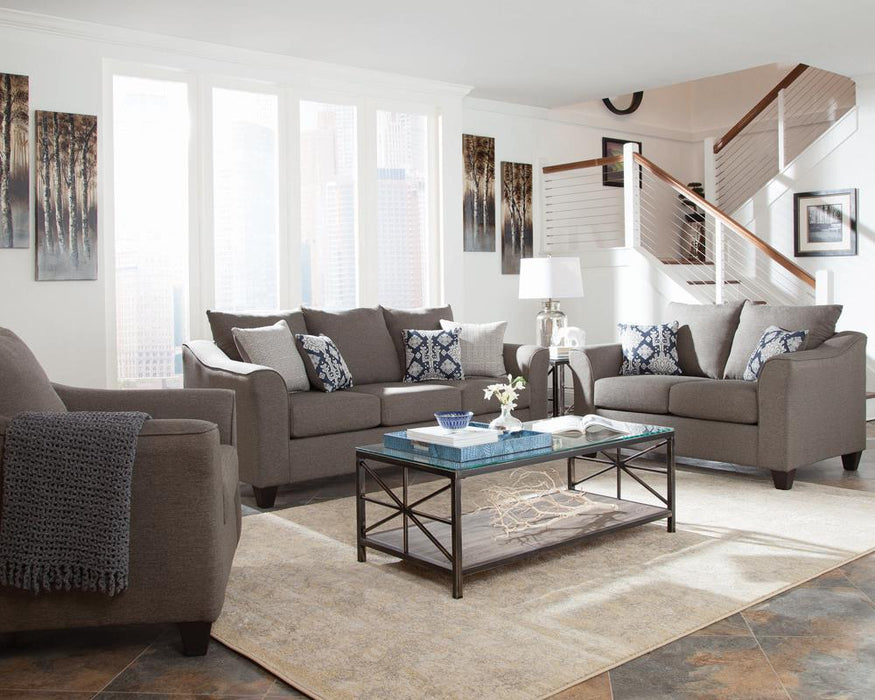 Salizar Transitional Grey Sofa - Eclectic 79 Furniture Store
