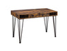 Industrial Antique Nutmeg Writing Desk - Eclectic 79 Furniture Store