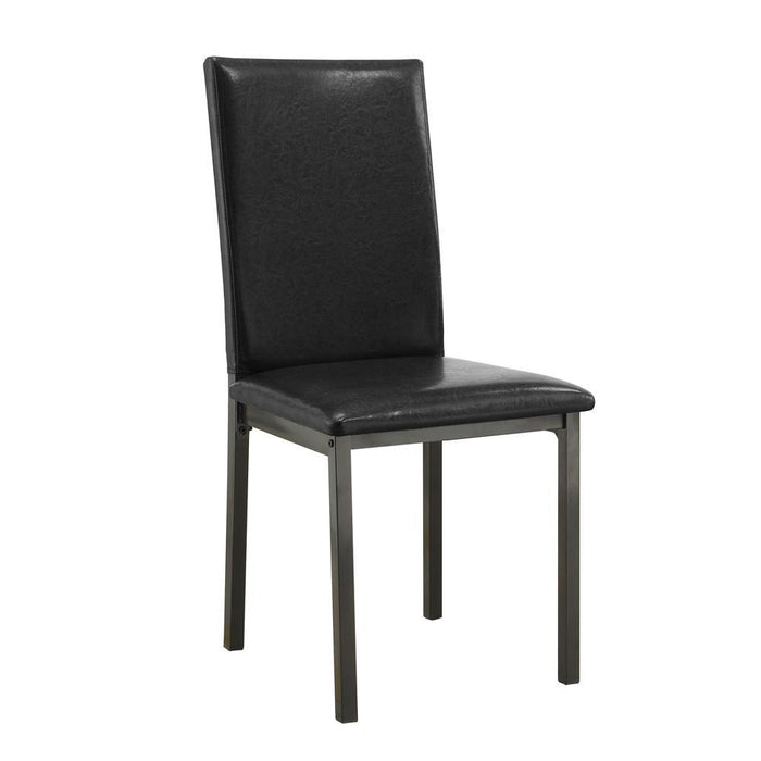 Garza Black Upholstered Side Chair - Eclectic 79 Furniture Store