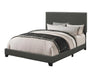Boyd Upholstered Charcoal California King Bed - Eclectic 79 Furniture Store