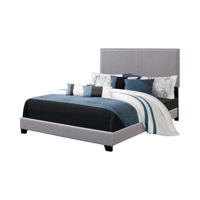 Boyd Upholstered Grey King Bed