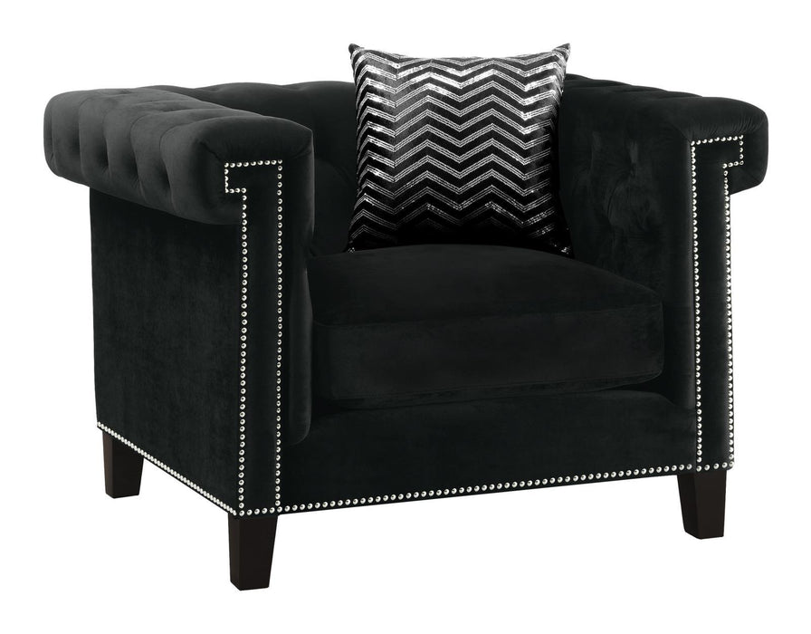 Reventlow Formal Black Chair - Eclectic 79 Furniture Store