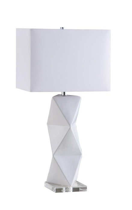 Transitional White Table Lamp - Eclectic 79 Furniture Store