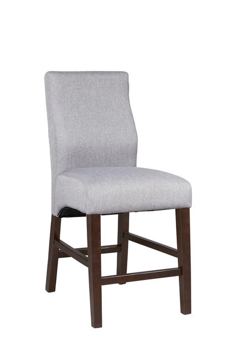 Transitional Grey Upholstered Counter-Height  Stool - Eclectic 79 Furniture Store