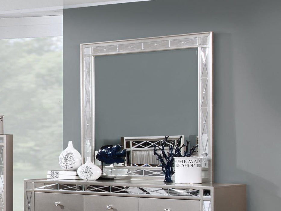 Leighton Contemporary Dresser Mirror With Beveled Edge - Eclectic 79 Furniture Store