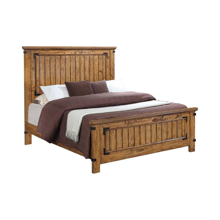 Brenner Rustic Honey California King Bed - Eclectic 79 Furniture Store