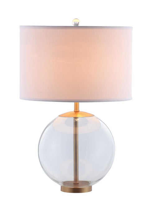 White and Clear Table Lamp - Eclectic 79 Furniture Store