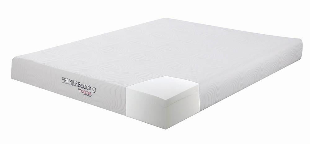 Keegan White 8-Inch Full Memory Foam Mattress - Eclectic 79 Furniture Store