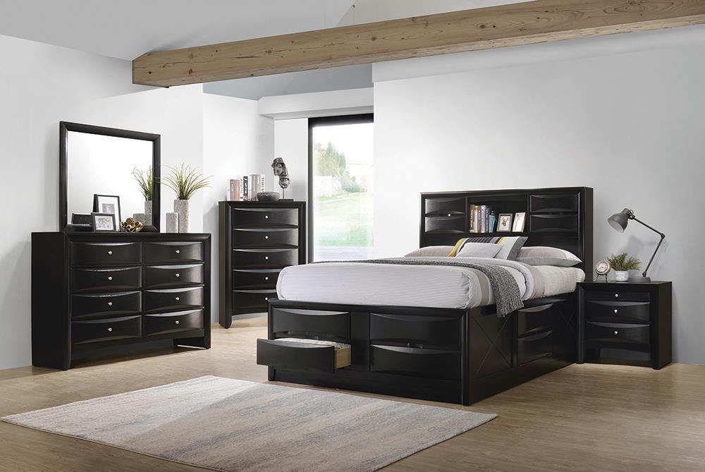 Briana Transitional Black Queen Four-Piece Bedroom Set
