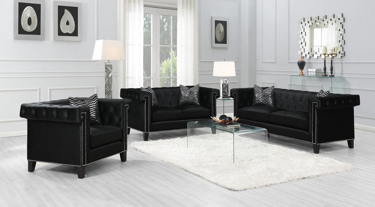 Reventlow Formal Black Two-Piece Living Room Set - Eclectic 79 Furniture Store