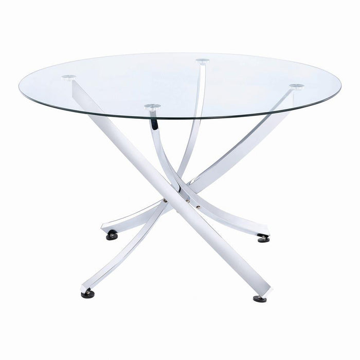 Walsh Contemporary Chrome Dining Table - Eclectic 79 Furniture Store