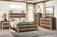 Sembene Bedroom Rustic Antique Multi-Color California King Bed - Eclectic 79 Furniture Store