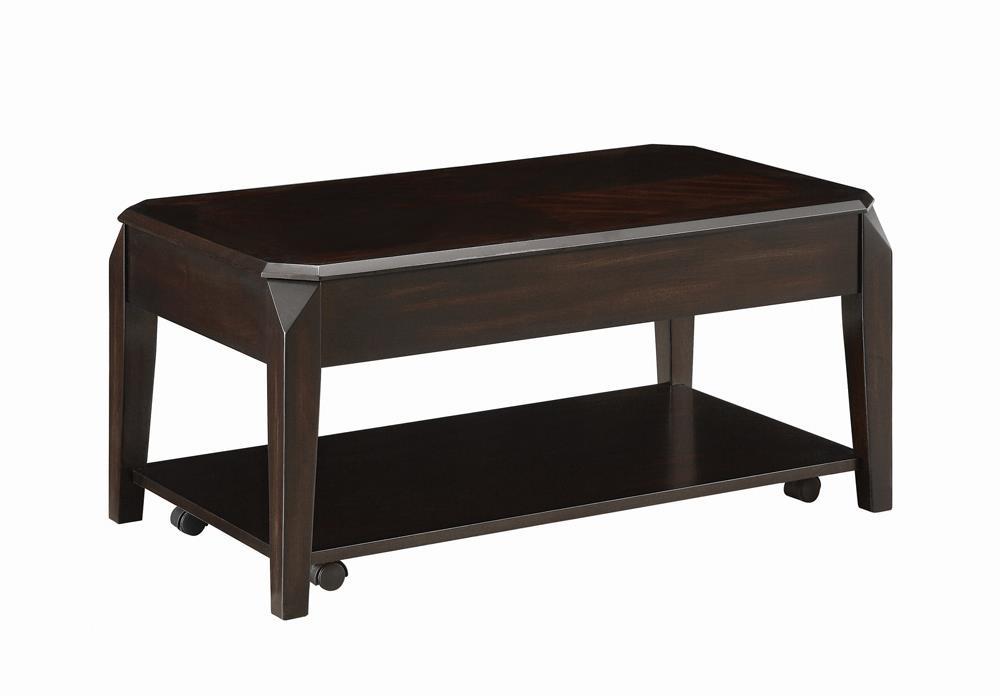 Transitional Walnut Lift-Top Coffee Table - Eclectic 79 Furniture Store