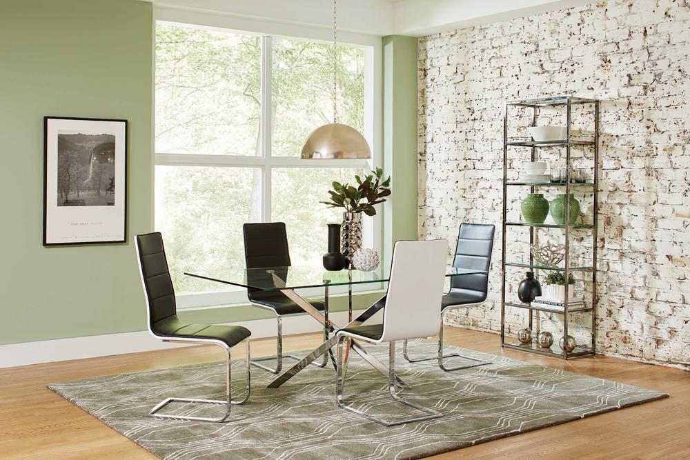 Nathan Contemporary Chrome Dining Table