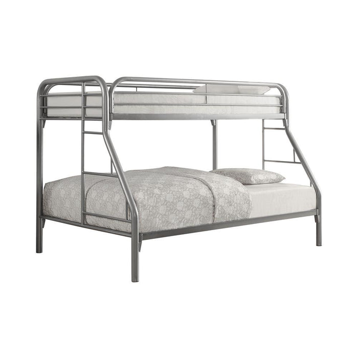 Morgan  Twin-over-Full Silver Bunk Bed - Eclectic 79 Furniture Store