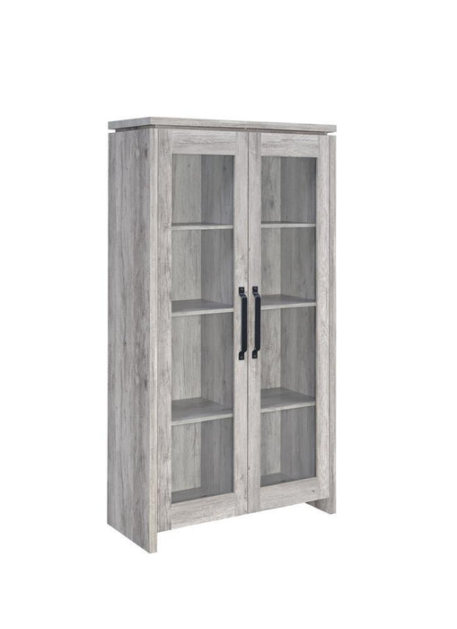 Rustic Grey Curio Cabinet - Eclectic 79 Furniture Store