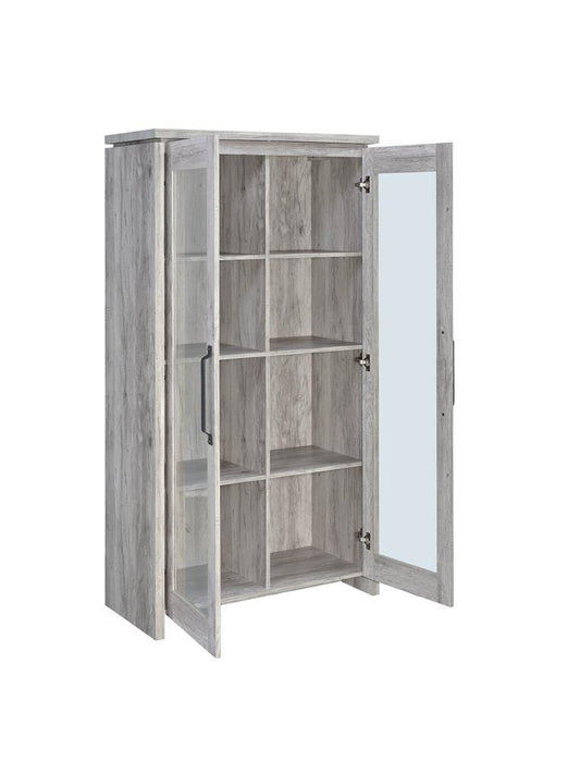 Rustic Grey Curio Cabinet - Eclectic 79 Furniture Store