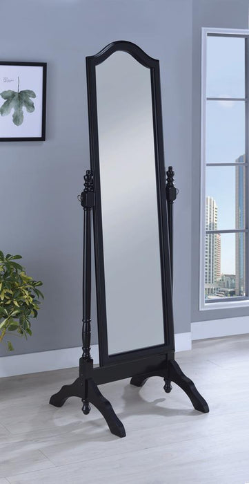 Transitional Black Cheval Mirror - Eclectic 79 Furniture Store