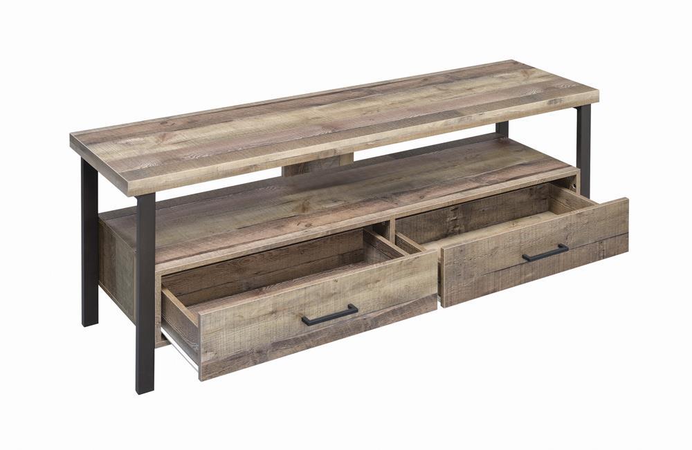 Rustic Weathered Pine 60" TV Console - Eclectic 79 Furniture Store